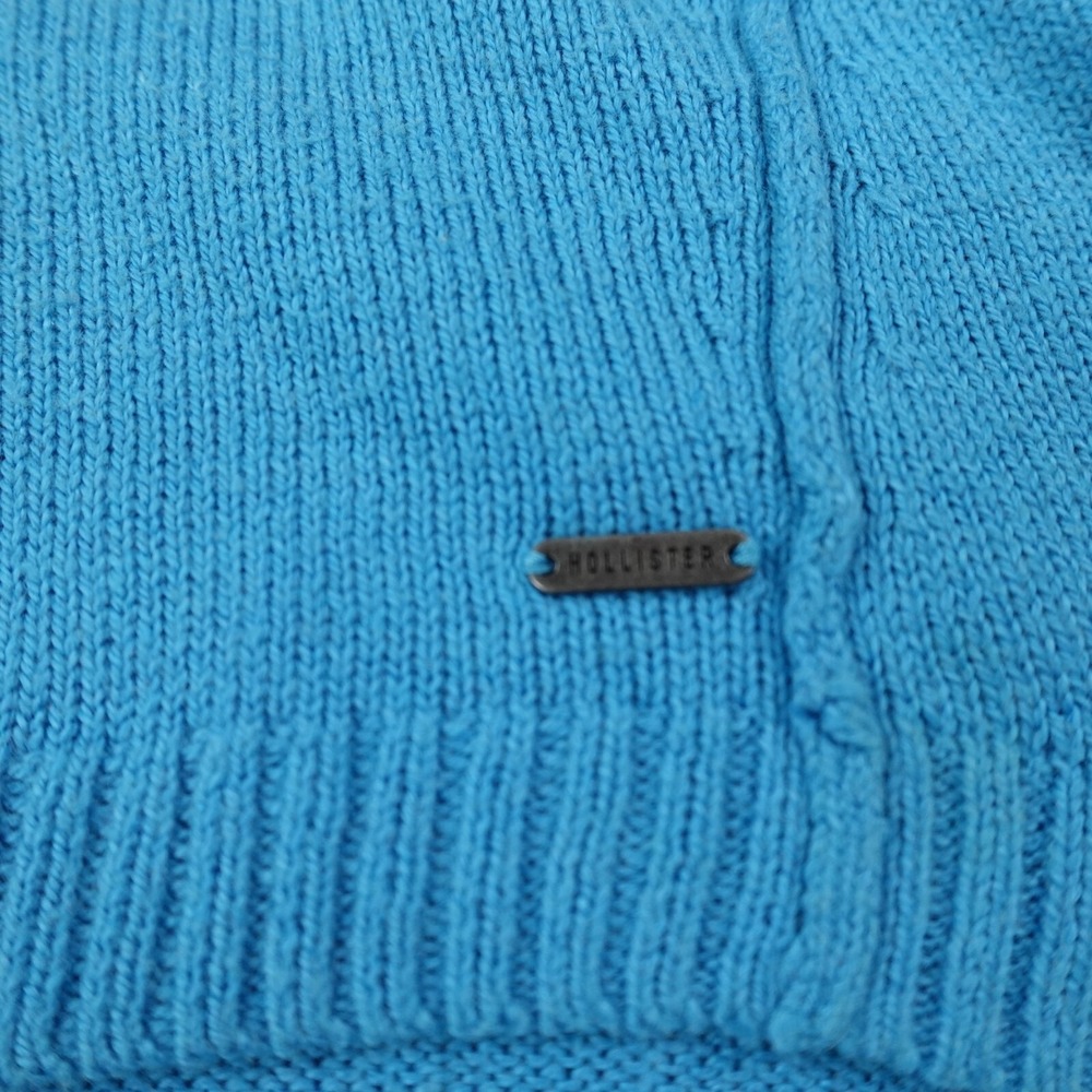 Hollister Sweater Womens M Blue Knit Pullover Sweatshirt Casual Preppy Surf HCO - Picture 2 of 13